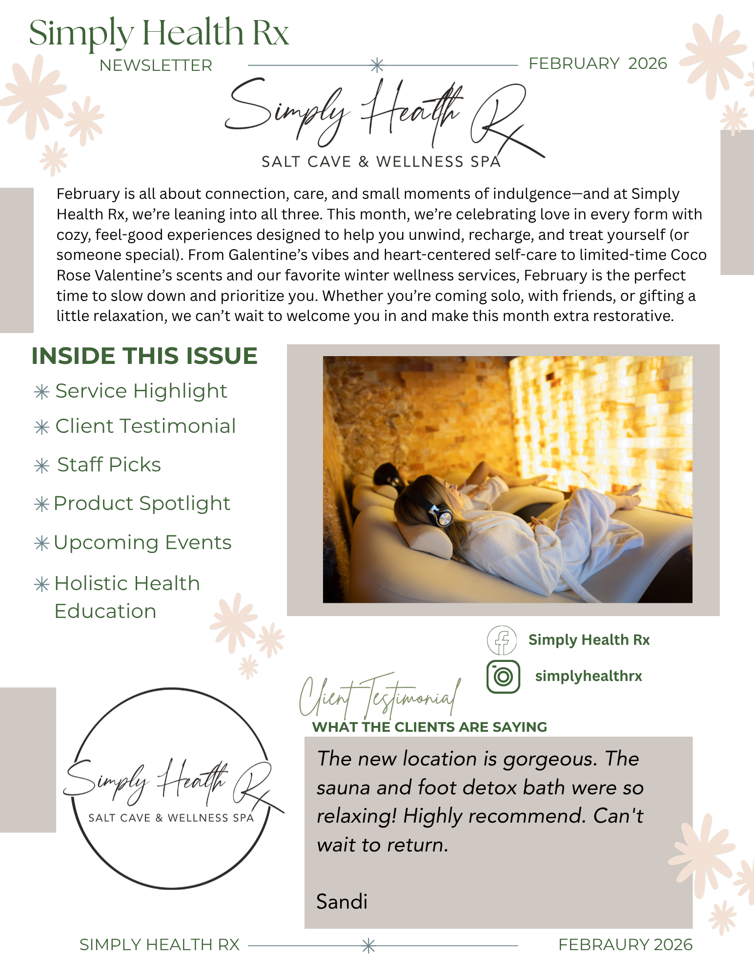 Simply Health Rx February 2026 Newsletter - Page 1